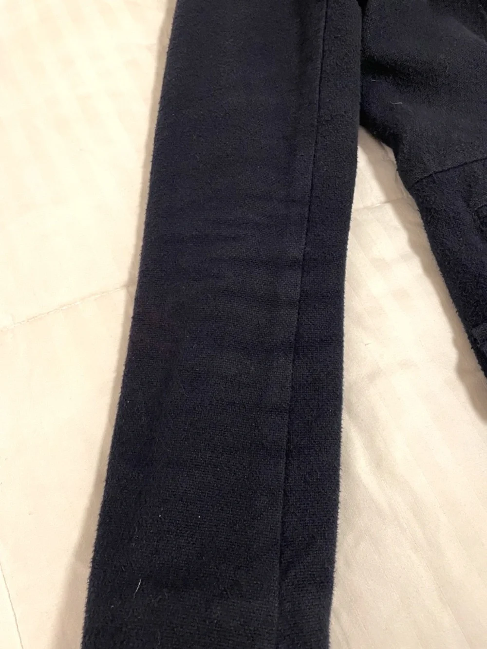 Free People Navy Blue Pea Coat Women XS Single Breasted Two Button Long Sleeve
